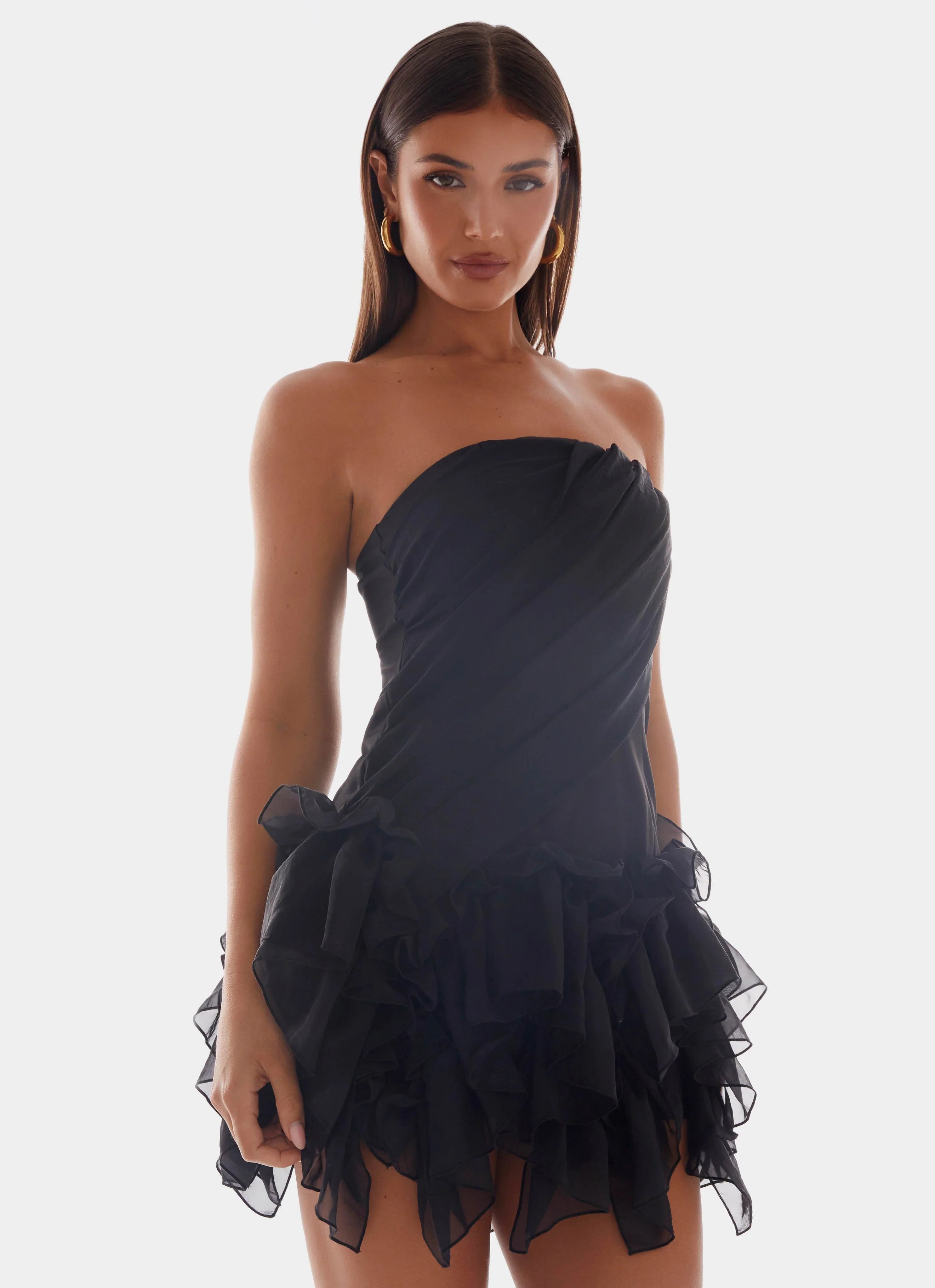 Arabian Nights Mini Dress - Black