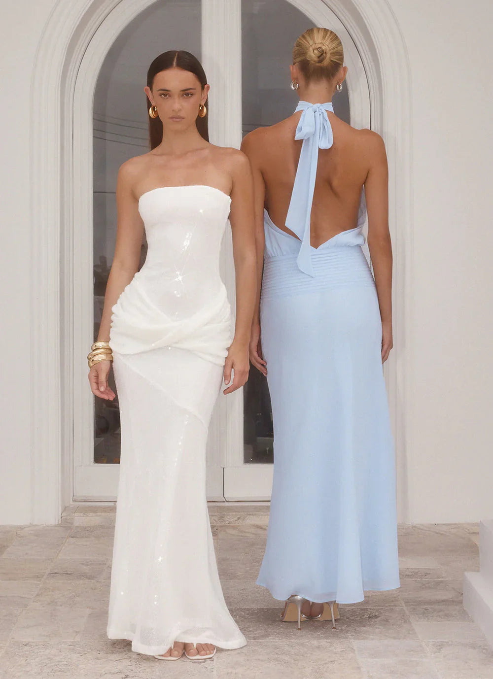 Anticipating Sequin Maxi Dress - White