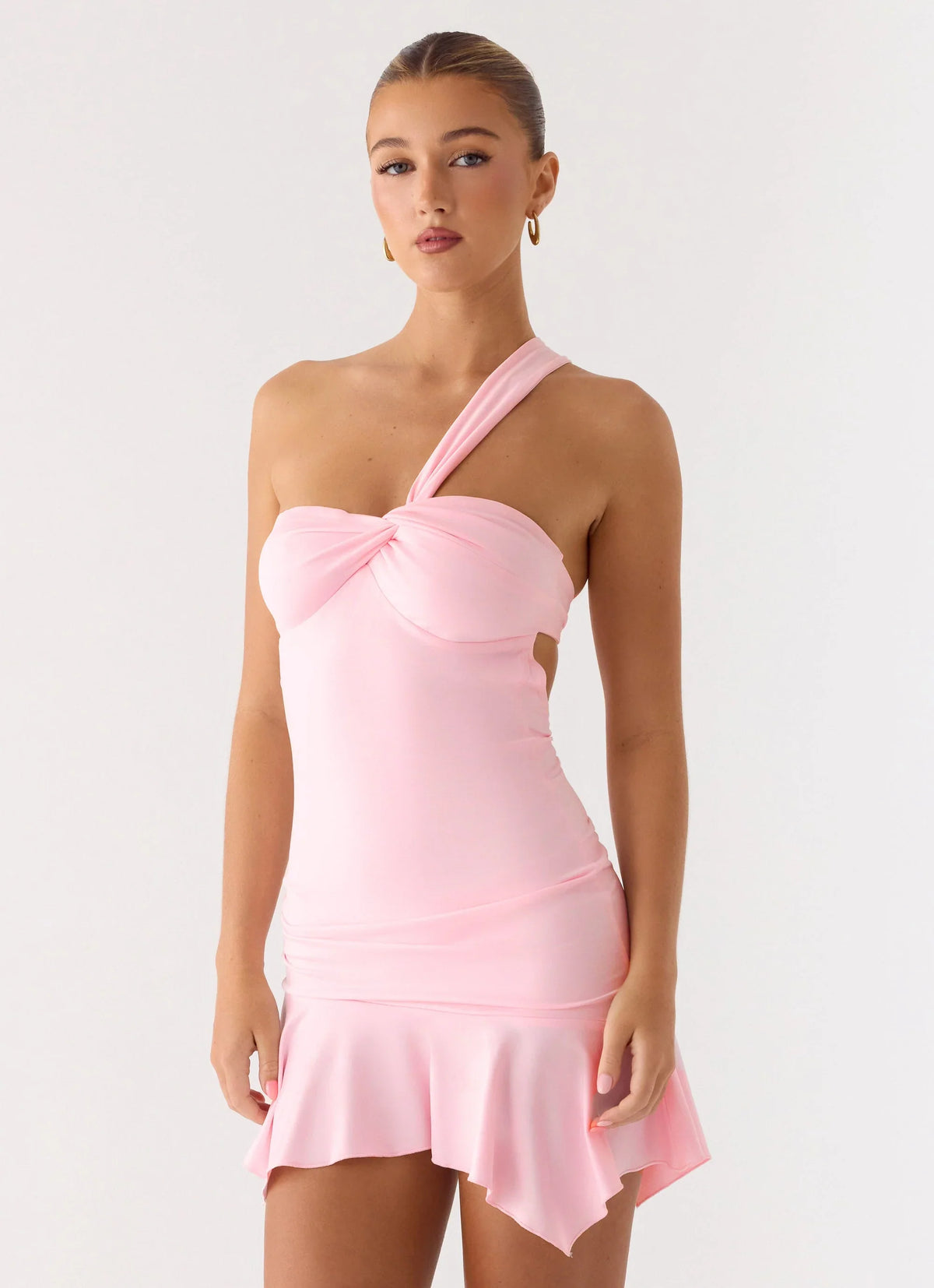 Not Your Fan Cut Out Mini Dress - Pink