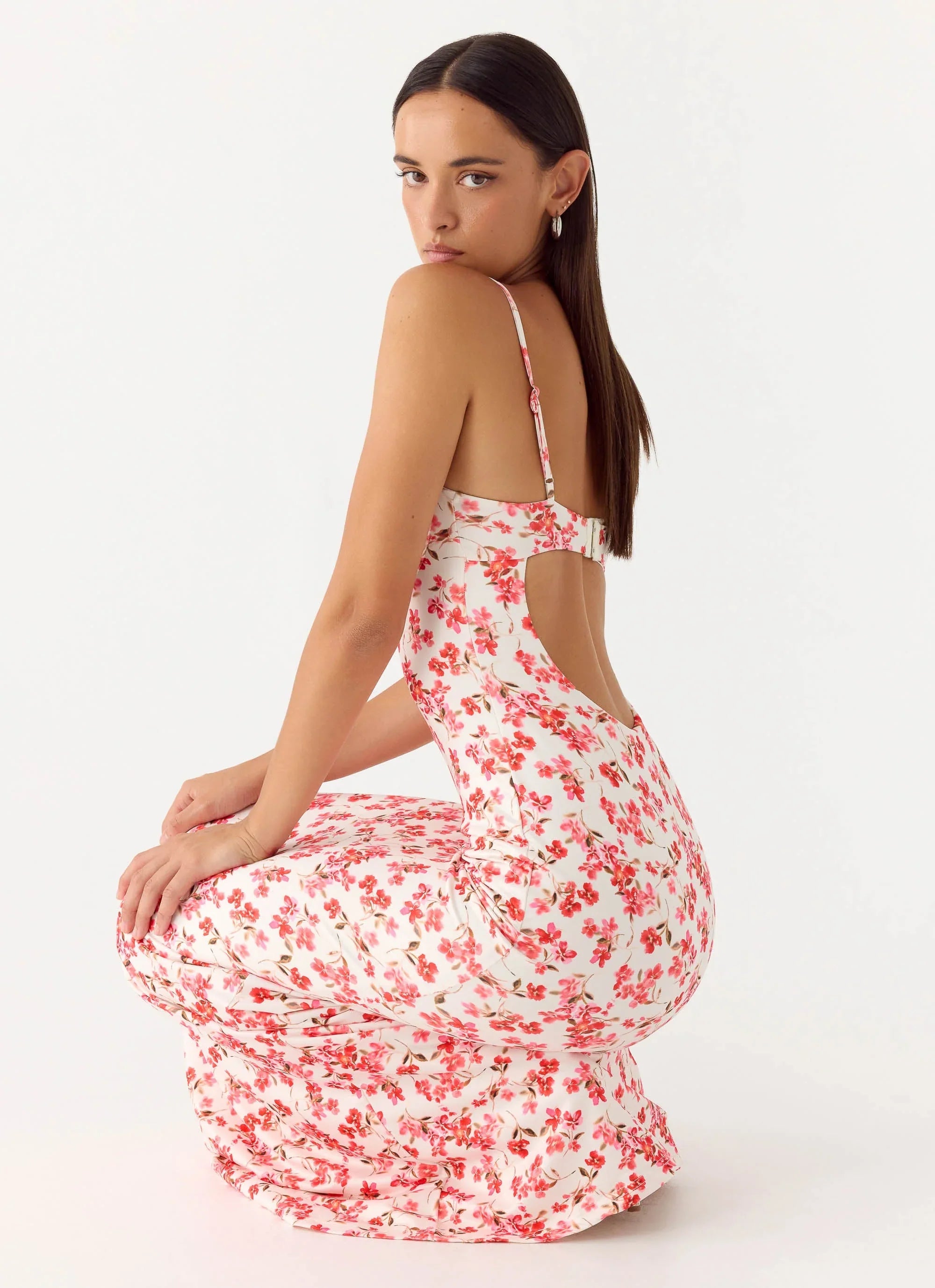 Vamonos Maxi Dress - Porcelain Rose