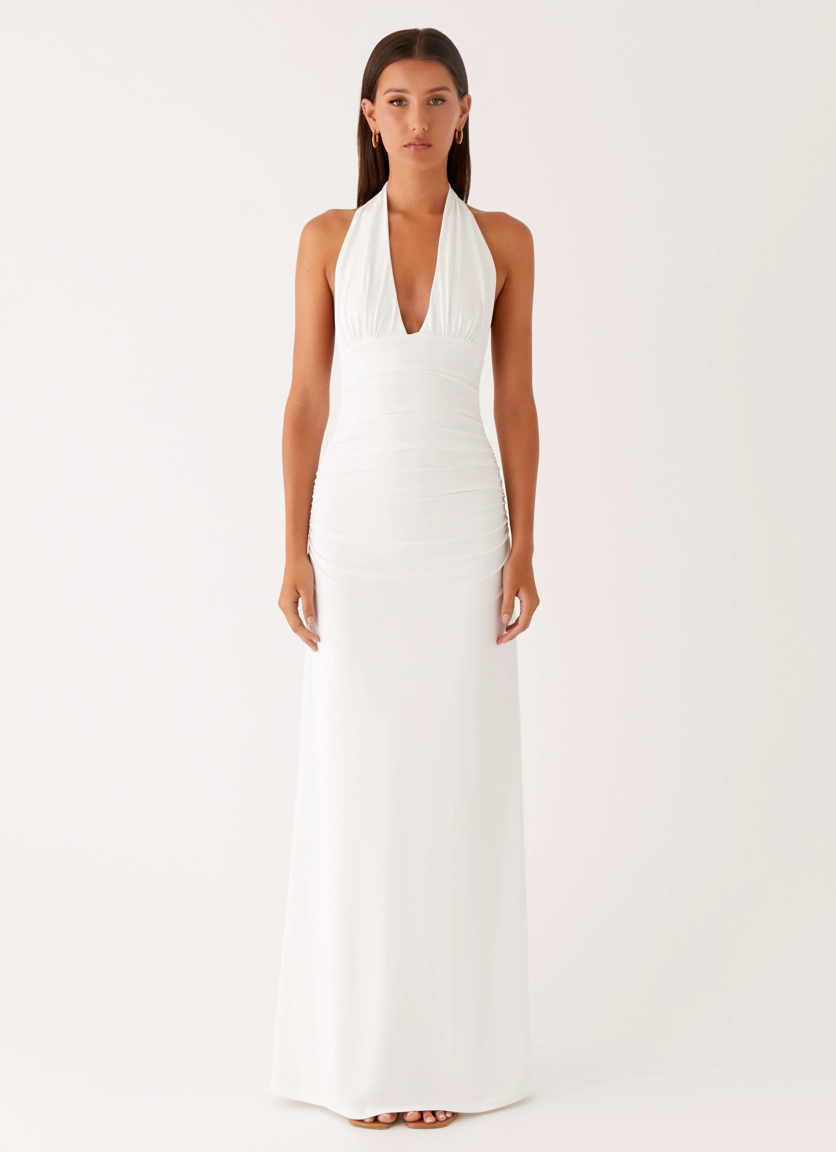 Ilaria Halter Maxi Dress - White
