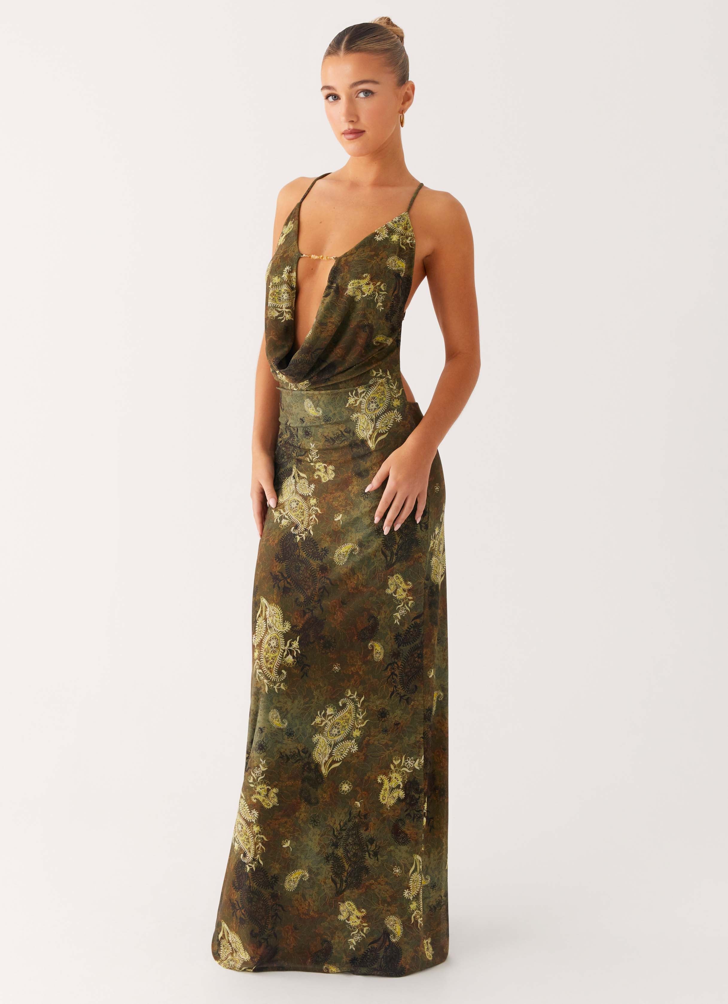 Star Fields Maxi Dress - Cyber Floral