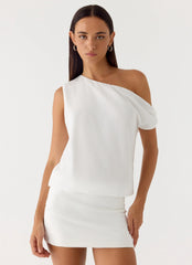Stick Around Mini Dress - White
