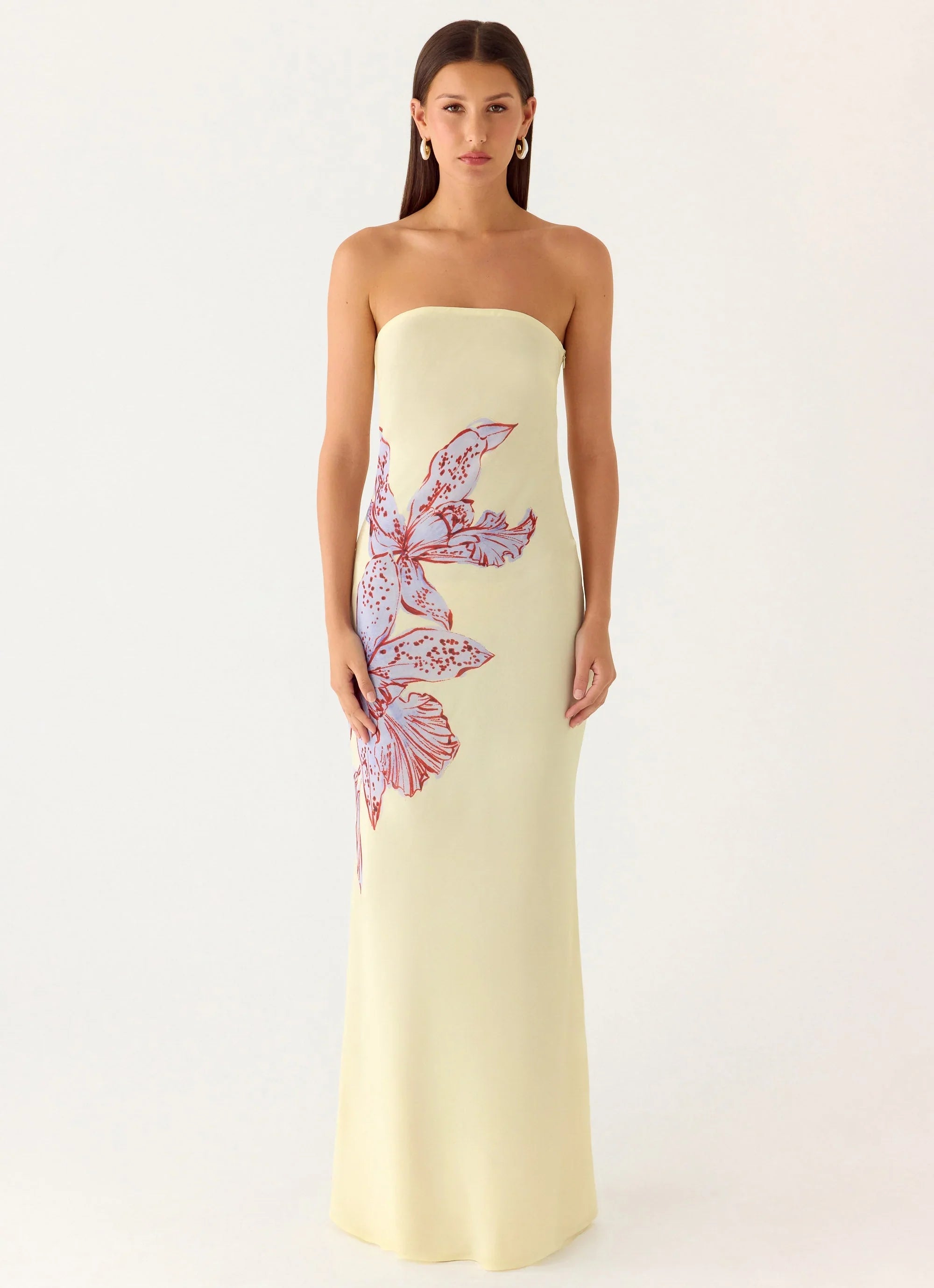 Amelle Maxi Dress - Purple Floral