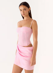 Kalila Corset Mini Dress - Pink