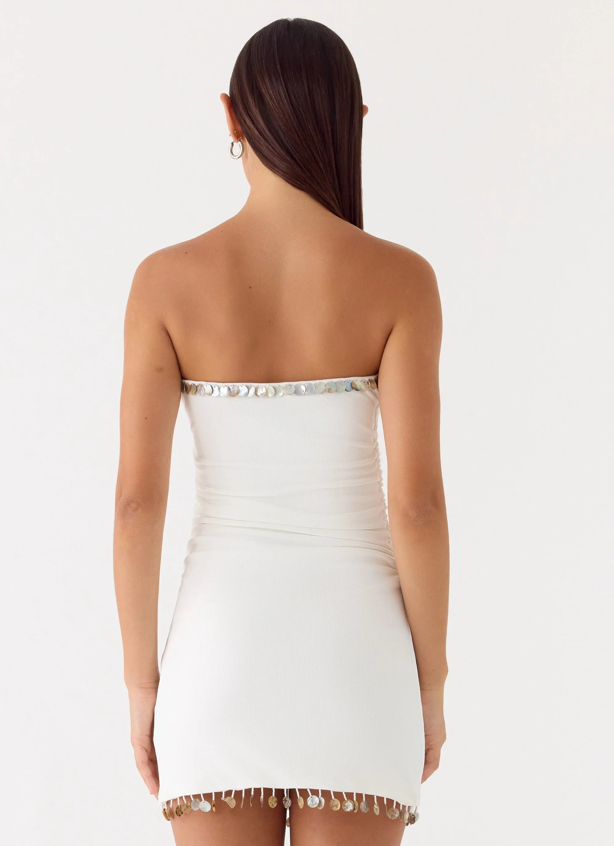 Rhiellie Strapless Mini Dress - White