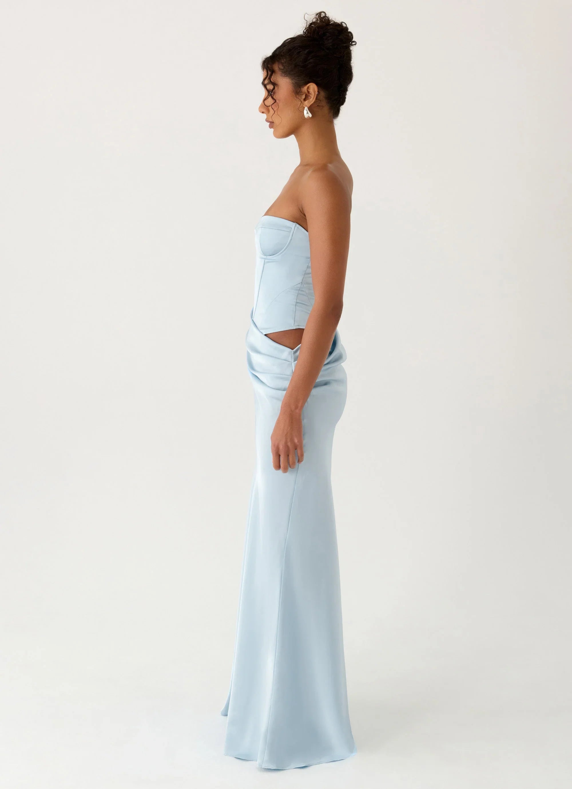 Emory Corset Maxi Dress - Blue